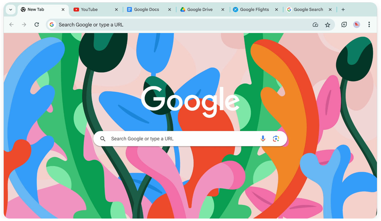 Google Chrome浏览器界面展示